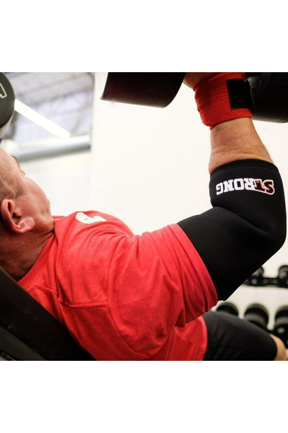 Sling Shot STrong Compression Elbow Sleeves by Mark Bell - Large - Black