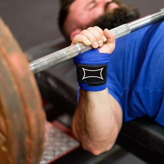 Sling Shot Wrist Wraps by Mark Bell - 36" - Blue