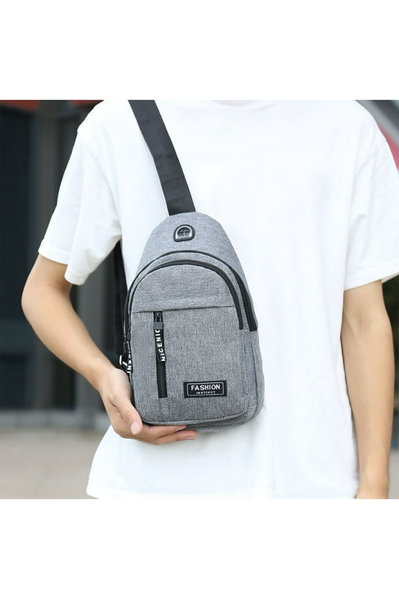 Strap Bag Crossbody Backpack With USB Hole With Headphone Hole Strap Backpack Hiking Backpack Multipurpose Crossbody Chest Bag