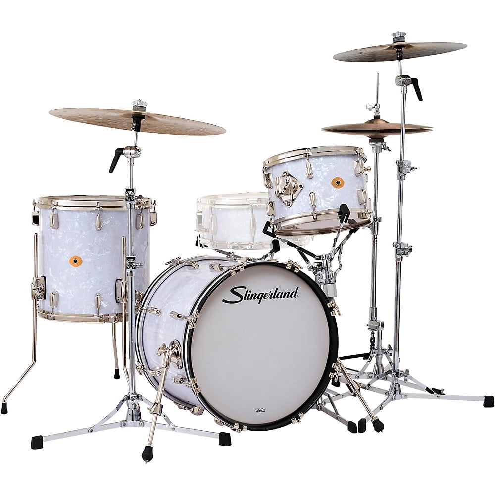 Slingerland Radio King 3-Piece Drum Shell Pack With 18" Bass Drum - White Marine Pearl