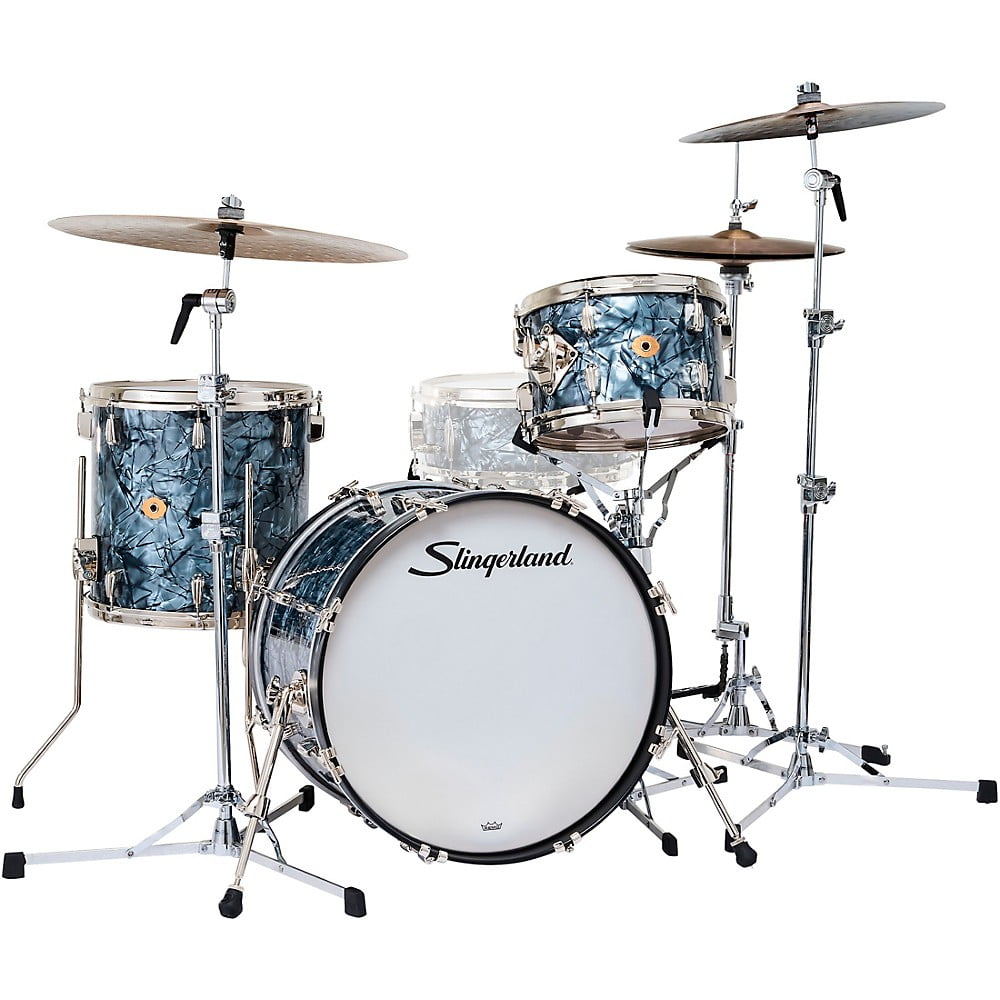 Slingerland Radio King 3-Piece Drum Shell Pack With 20" Bass Drum - Black Diamond Pearl