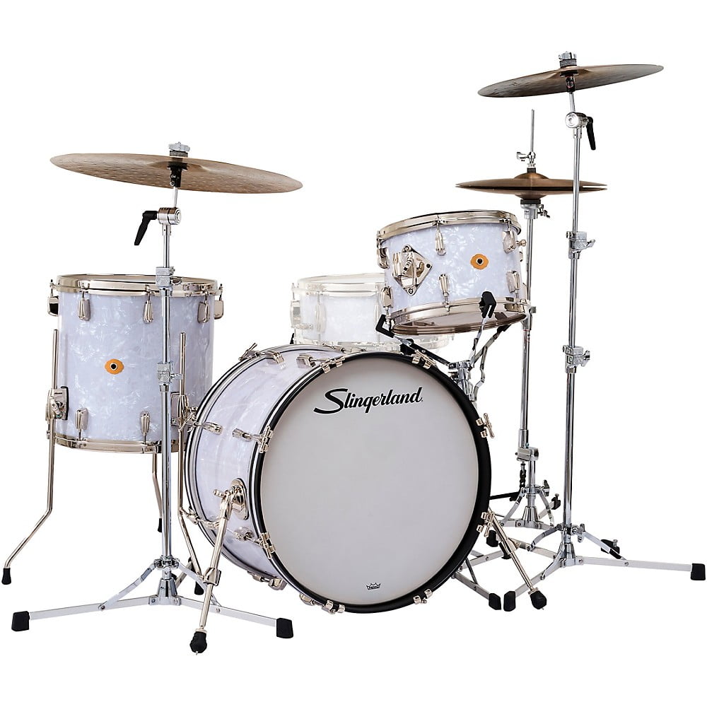 Slingerland Radio King 3-Piece Drum Shell Pack With 20" Bass Drum - White Marine Pearl