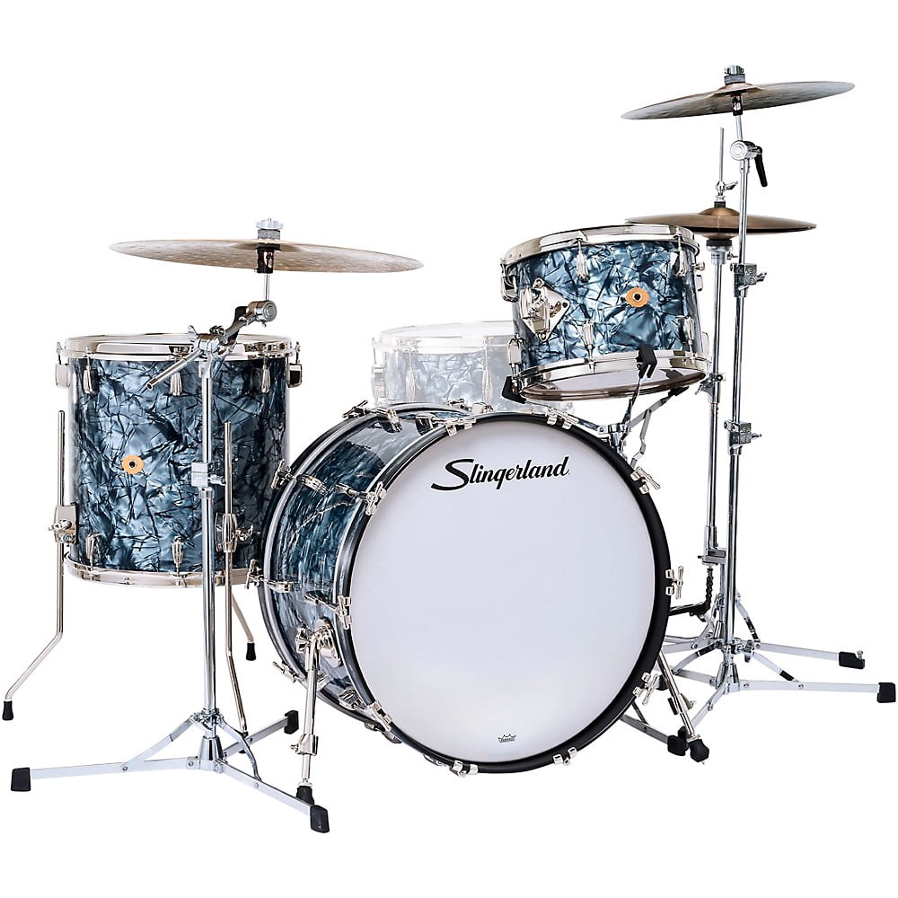 Slingerland Radio King 3-Piece Drum Shell Pack With 22" Bass Drum - Black Diamond Pearl