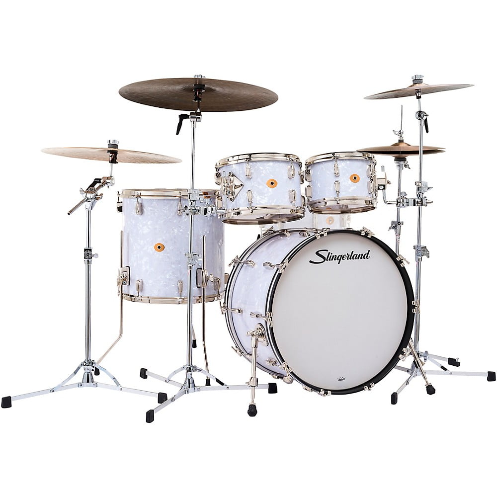 Slingerland Radio King 3-Piece Drum Shell Pack With 22" Bass Drum - White Marine Pearl