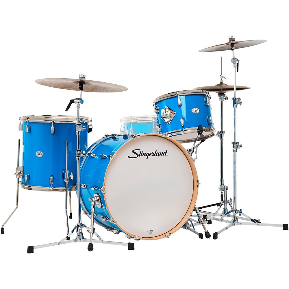 Slingerland Studio King 3-Piece Shell Pack with 22" Bass Drum Lunar Blue Lacquer