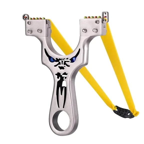 Slingshot, Hunting Sling Shot Set for Adults, Professional Stainless Steel Tactical Slingshots, High Velocity Catapult with Ammo Balls, Rubber Bands, Ammo Pouch, Target