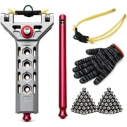 Slingshot Metal Slingshot for Adults, Aluminum Alloy Outdoor Sling Shot | Metal slingshot with aluminum alloy frame and ergonomic grip for outdoor target practice and recreational shooting.