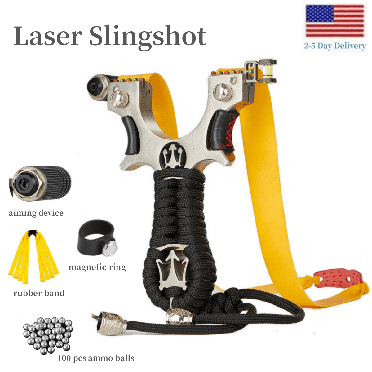 Slingshot Professional Hunting Catapult Stainless Steel Frame Ergonomic