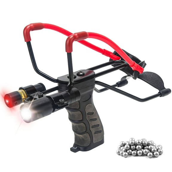 Slingshot with Laser Sight and led Light, Wrist Rocket Hunting Professional Slingshot, Suitable for All Kinds of Outdoor and Night Environments
