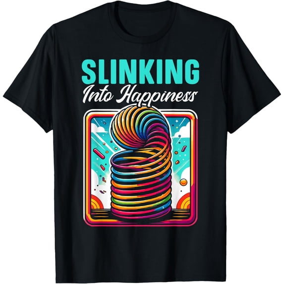 Slinking Into Happiness Slinky Toy Collector T-Shirt