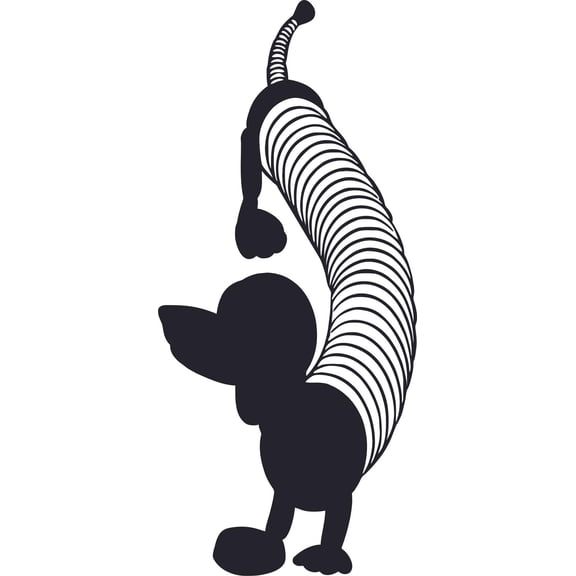 Slinky Dog Silhouette Cartoon Characters Decor Wall Art Vinyl Sticker Design Decal Girl Boy Kids Room Bedroom Nursery Kindergarten Fun Home Children Room Decor Wall Art Sticker Vinyl Size (20x20 inch)