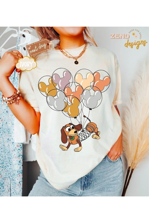 Slinky Dog with Mickey Balloons Shirt,Toy Story T-Shirt,Disney Dog Lover Gift,Disneyland Family Vacation Shirt,Magic Kongdom