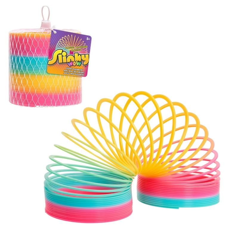 Slinky the Original Walking Spring Toy, Plastic Rainbow Giant Slinky, Kids  Toys for Ages 5 up
