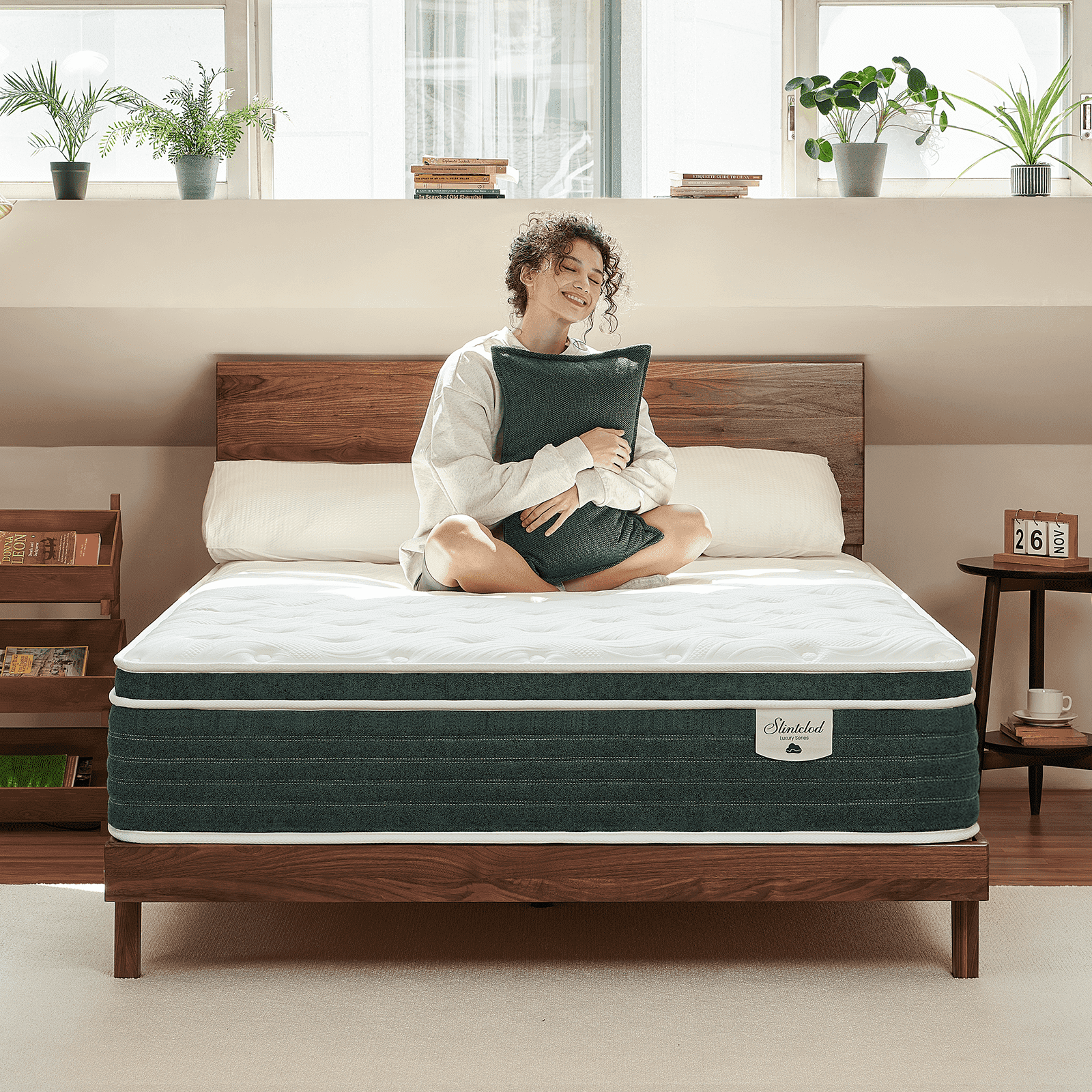 Slintclod 12 Inch CertiPUR-US Certified Twin Medium Firm Hybrid Gel Memory Foam Mattress
