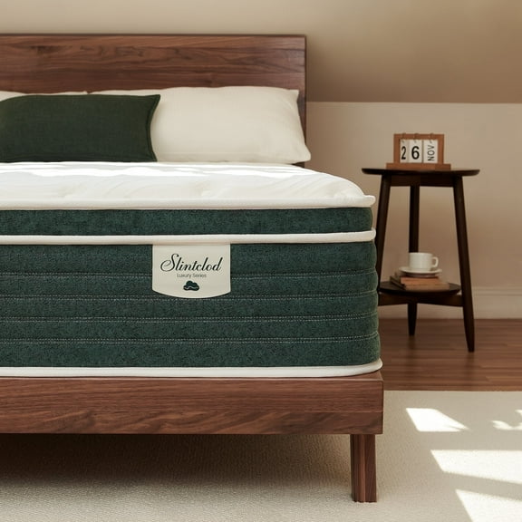 Slintclod Hybrid 12 Inch Twin Mattress- CertiPUR-US Certified- No Fiberglass- Medium Firm- Contouring Gel Memory Foam - Cooling Fiber- Forever Warranty(75"x39"x12")
