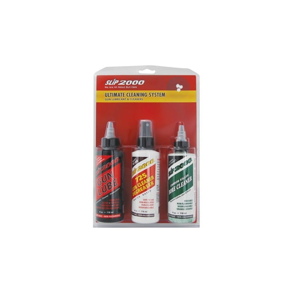 SLIP 2000 Ultimate Cleaning System, Contains Gun Lube, 725 Gun Cleaner and Carbon Killer Bore Cleaner, Combo Pack, 4oz. Each