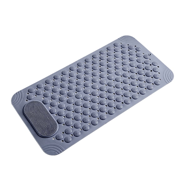 Slip Bath Mat Suction Cup Foot Scrubber Shower Mat Wall-Mounted Exfoliating Brush Non-Slip Bath Tub and Shower Mat with Suction Cups, Bathroom Bathtub Mats with Drain Holes Suction Cups
