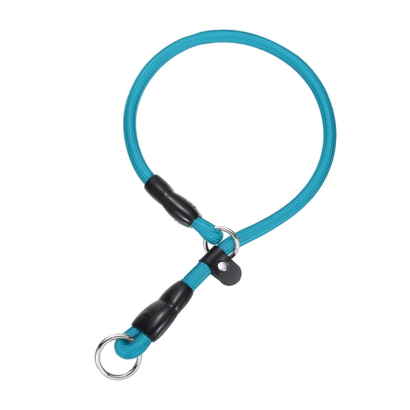 Slip Collar for Dogs, No Pull Training Nylon Rope with Adjustable Stopper, (M-20 Inch, Blue), Intended for Training/Walking
