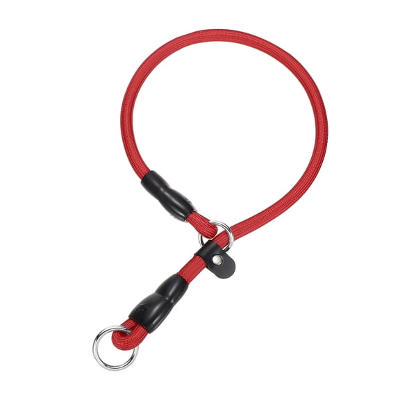 Uxcell Dog Slip Collar No Pull Training Collar with Adjustable Stopper  M-20" Red