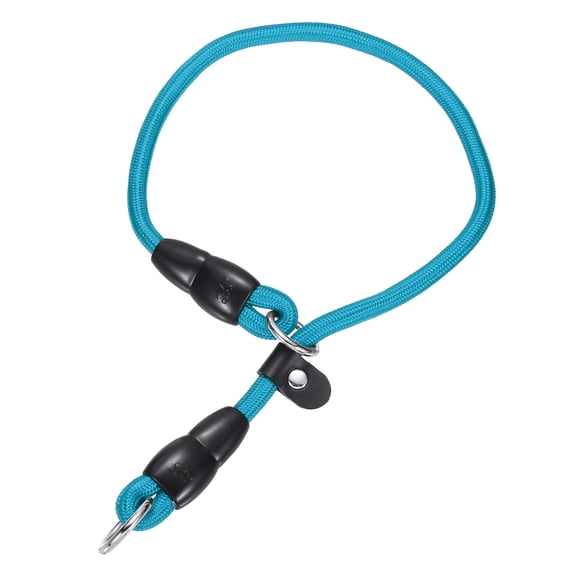 Slip Collar for Dogs, No Pull Training Nylon Rope with Adjustable Stopper, (S-16 Inch, Blue), Intended for Training/Walking