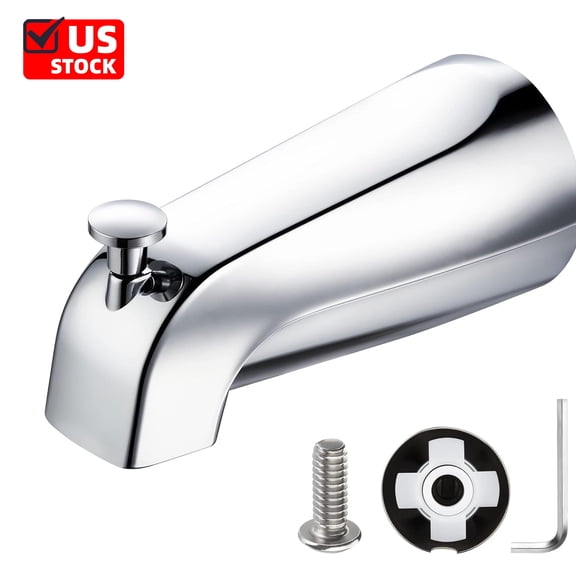 Slip On Diverter Tub Spout - Chrome Color, Compatible with Kohler GP85556, Bathroom Shower Bathtub Faucet Spout Replacement Fits 1/2'' Copper Water Tube, 5/32'' Hex Wrench Included