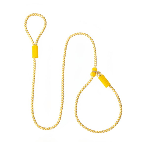 Slip Dog Leash for Training, No Pull P Chain Leash for Small Medium Dogs, Floral Pattern Pet Lead, Heavy Duty Nylon Dog Walking RopeYellow