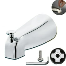 Slip Fit Tub Spout with Pull-Up Diverter for 1/2 inch Copper Tube,5.3 INCHES in Length,Easy to Install,Chrome (For 1/2" Copper Water Tube,Not Applicable to Threaded Pipes)