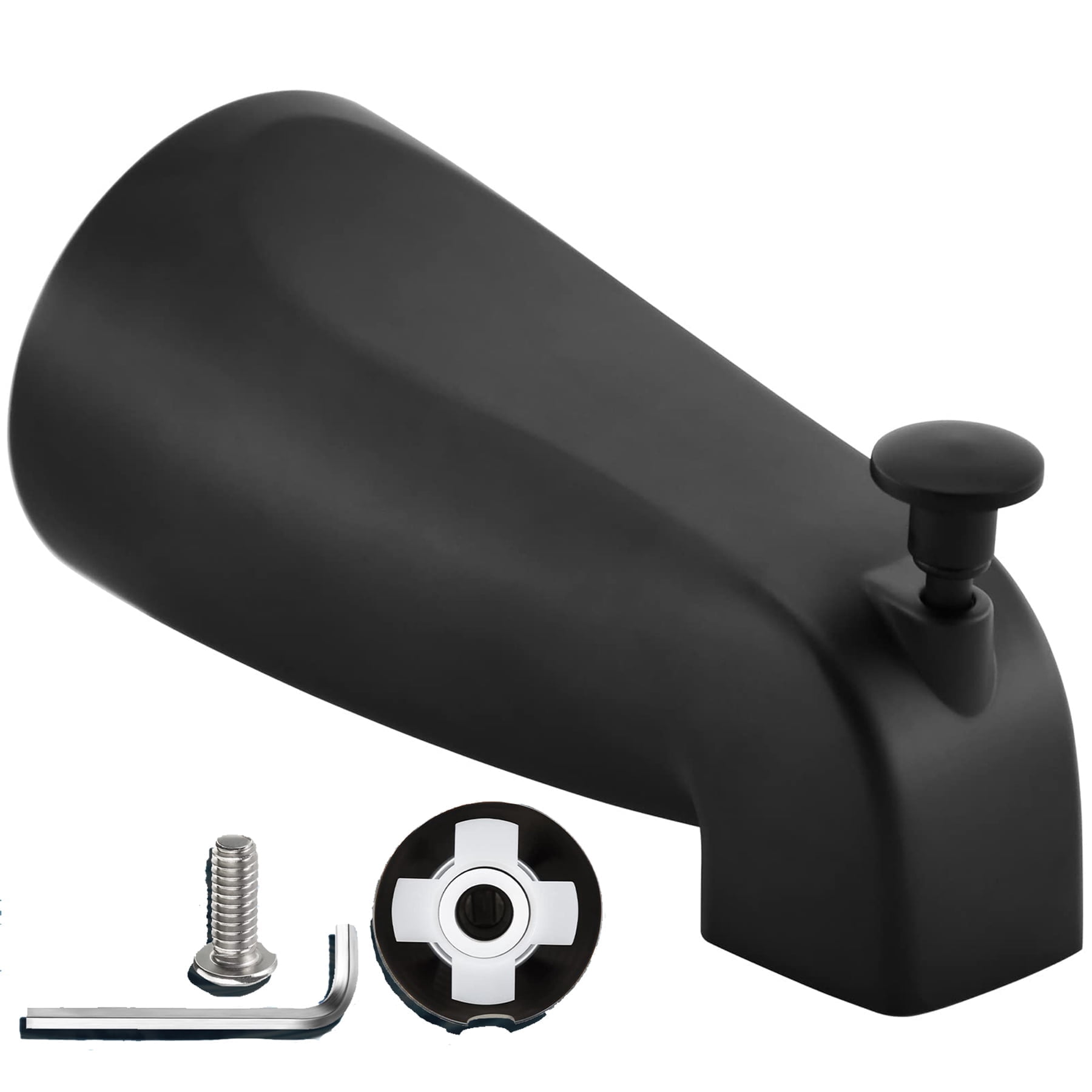 Slip Fit Tub Spout with PullUp Diverter for 1/2 Inch Copper Tube,5.3 INCHES in Length,Easy to