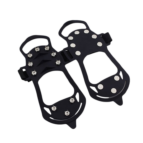 Ice Cleats Silica Gel Material 10 Steel Spikes for Hiking Mountaineering Outdoor Winter Traction on Ice Snow Terrain