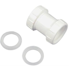 Slip Joint Coupling, 1.5 in., Plastic for Use with Slip Joint Tubes