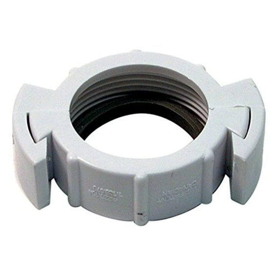 Danco Slip Joint Nut and Washer - Plastic, White Finish - 1-1/4 In.
