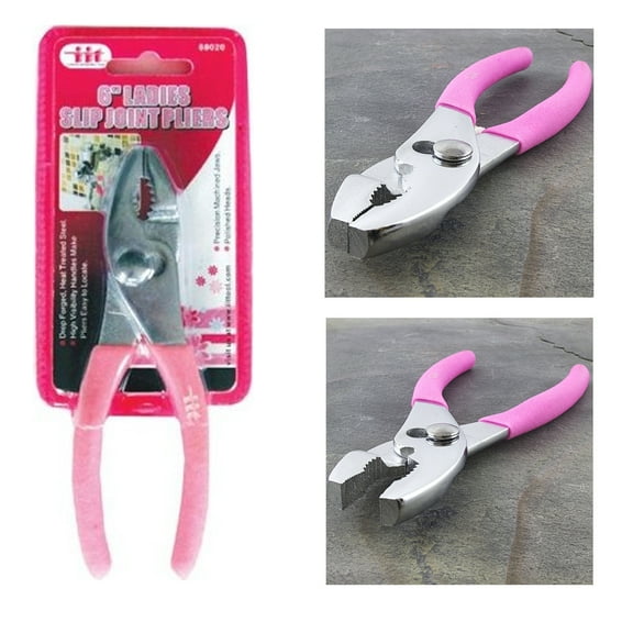 Slip Joint Pliers Wire Cutter Machined Jaws Mechanics Plumbers Steel Women Girl