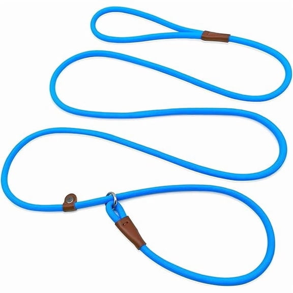 Slip Lead Control Leash for Dogs No Pull, 13+ Colors Classic Dog Lead 7FT Pet Slip Leash, 1/4 Rope Leashes for Small Medium Animals (7ft*1/4", Blue)