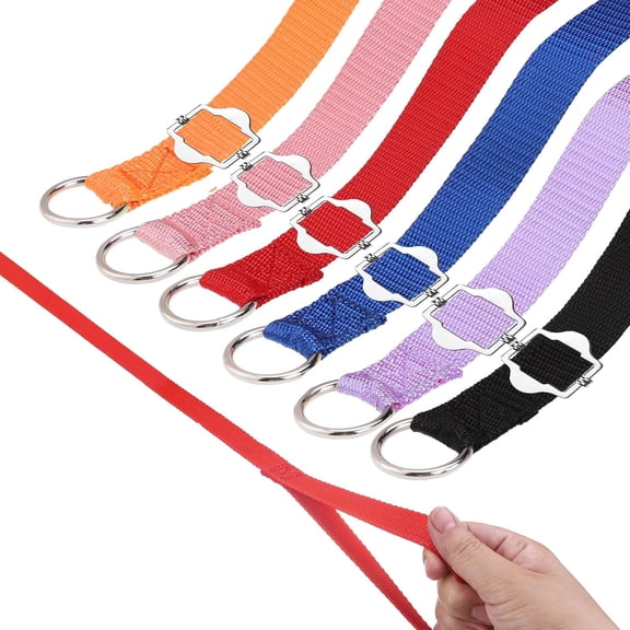 Slip Lead Dog Leash 6 FT- 6 PCS Bulk Colors Kennel Control Leashes for Small Medium Large Dogs Puppy Animal Rescue, Grooming - Heavy Duty Strong Nylon 6 Foot Long for Shelter, Vet, Training