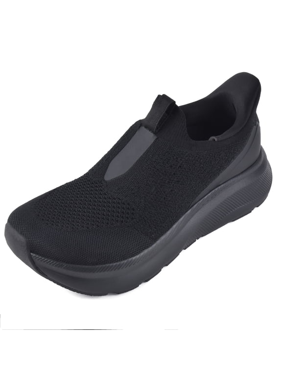 Slip in Men Hands Free Shoes Wide Toe Box Slip On Walking Running Athletic Sneakers Arch Support Plantar Fasciitis Orthopedic Shoes with Metatarsal Pads Cushion Thick Zero Drop Sole