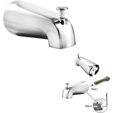 Slip On 4 1/2" Copper Pipe Universal Bathroom Tub Spout w/ Diverter Heavy Duty
