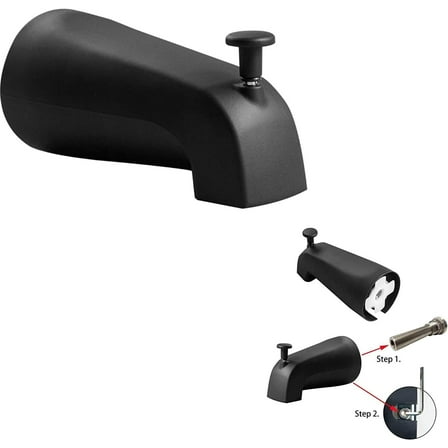 Slip On 4 1/2" Copper Pipe Universal Bathroom Tub Spout w/ Diverter Heavy Duty