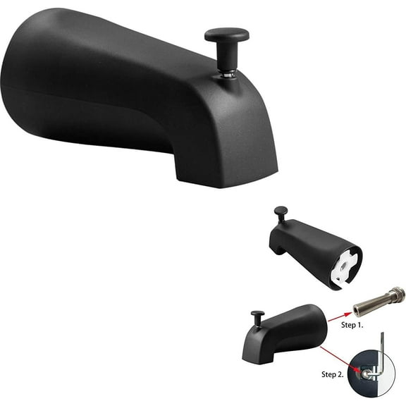 Slip On 4 1/2" Copper Pipe Universal Bathroom Tub Spout w/ Diverter Heavy Duty