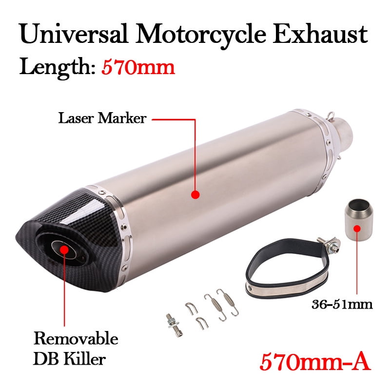 Slip On 470MM 570MM Universal Motorcycle Exhaust Pipe Escape
