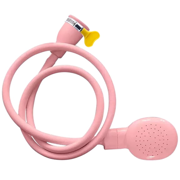 Slip-On Bathtub Faucet Sprayer Attachment, 51.18" Rubber Shower Hose, Portable Handheld Bath Jet for Pet Washing, Hair Rinsing and Bathroom Tub Water Spraying
