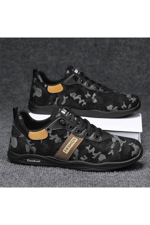 Slip-On Canvas Sneakers with Camo Print and Breathable Upper, | 2026 New Arrival Trendy All-Season Casual Footwear for Men, Urban Street Style