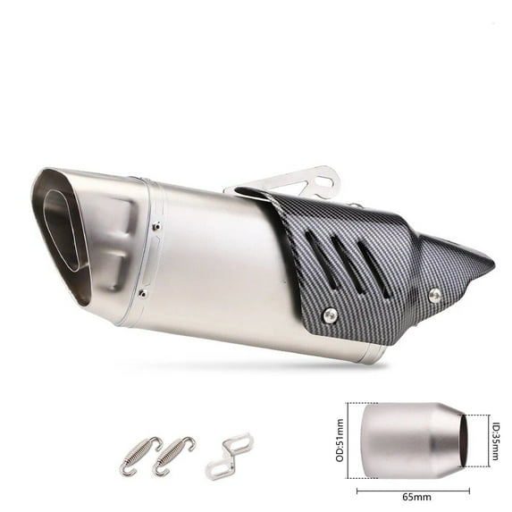 Slip On Exhaust Motorcycle Muffler Pit Dirt Bike Exhaust ATV Muffler,1.5-2" Universal for Street Bike Pit Bike Scooter ATV