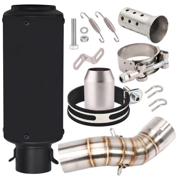 Slip-On Exhaust System with Black Muffler Mid Pipe for Kawasaki Z900 2017-2022