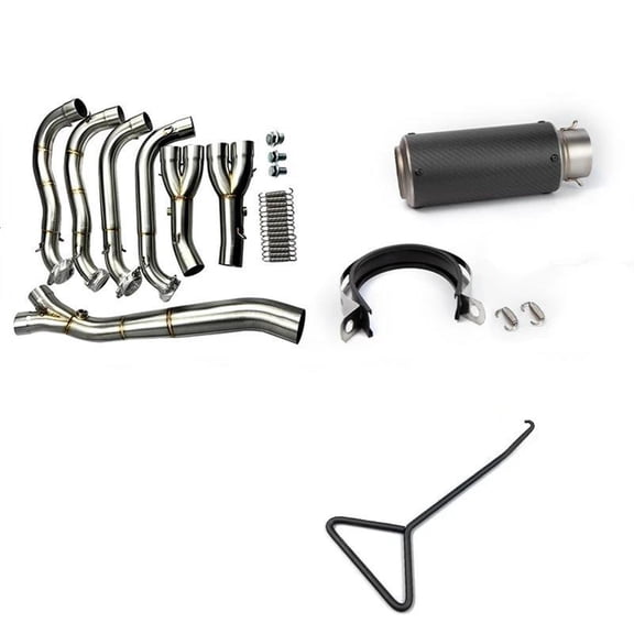 Slip-On Full System Exhaust Pipe Motorcycle Header Front Link Pipe 60mm For BMW S1000RR S1000R 2010-2018