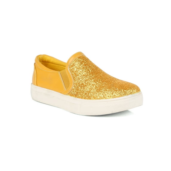 Slip On Glitter Women's Sneakers in Gold