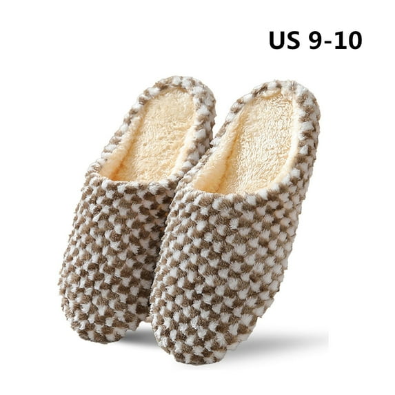 Slip On House Slippers for Women Anti-Slip Plush Memory Foam Slippers for Indoor Comfort
