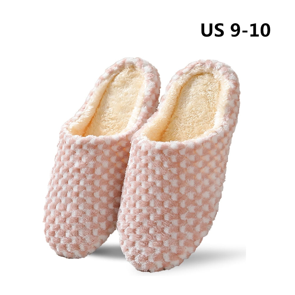 Slip On House Slippers for Women AntiSlip Plush Memory Foam Slippers