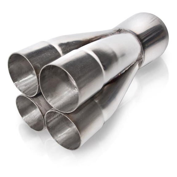 Slip-On Merge Collector 4 into 1 Collector with 2.5 in. Primary & 5 in. Outdoor - Natural