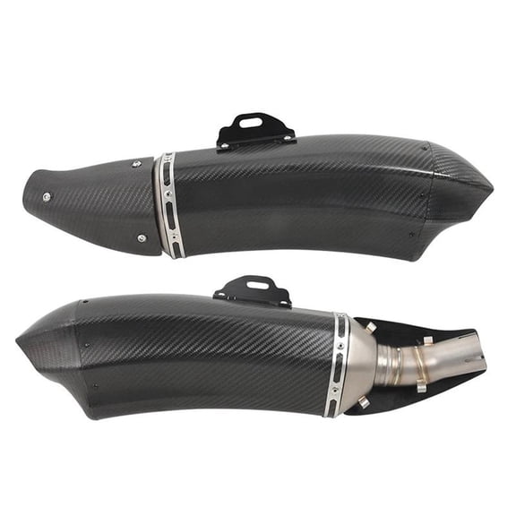 Slip On Motorcycle Exhaust Systems Modified Carbon Fiber Muffler With Cover For Kawasaki For Ninja H2 2015-2020