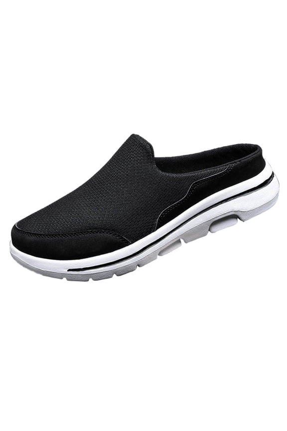 Slip On Mules Clogs for Men Lightweight Open Back Comfortable Tennis Shoes Breathable Walking Slippers
